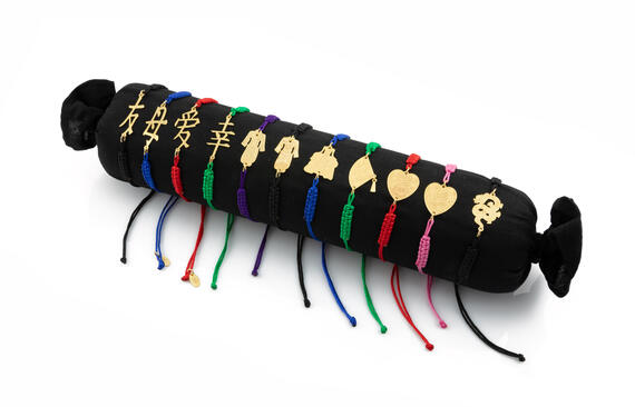 Bracciale Sagola Kimono Blu - Lebole Maison